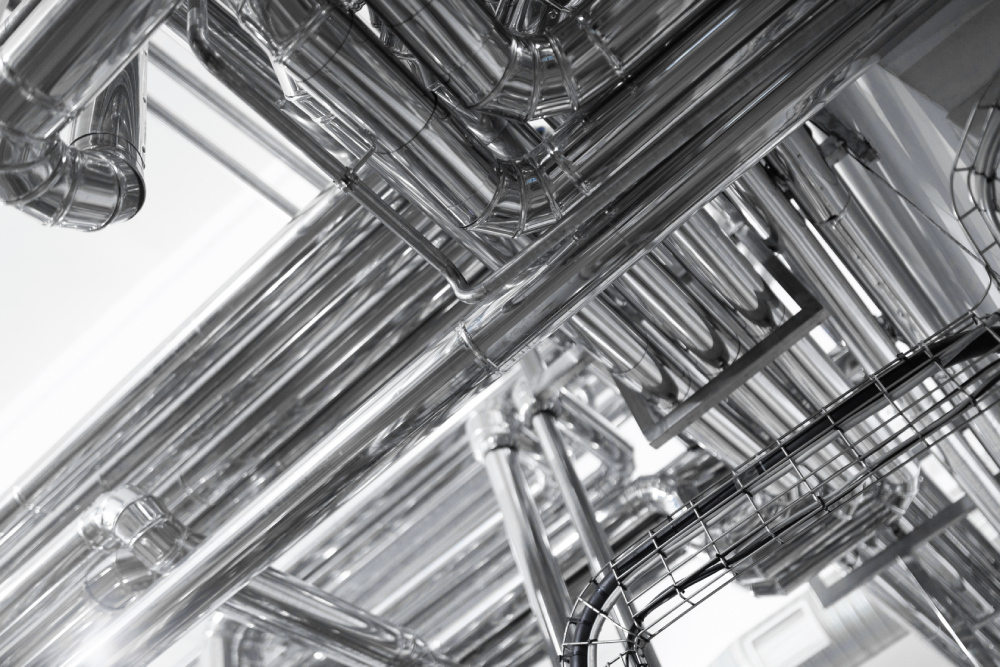 Industrial pipelines and modern equipment