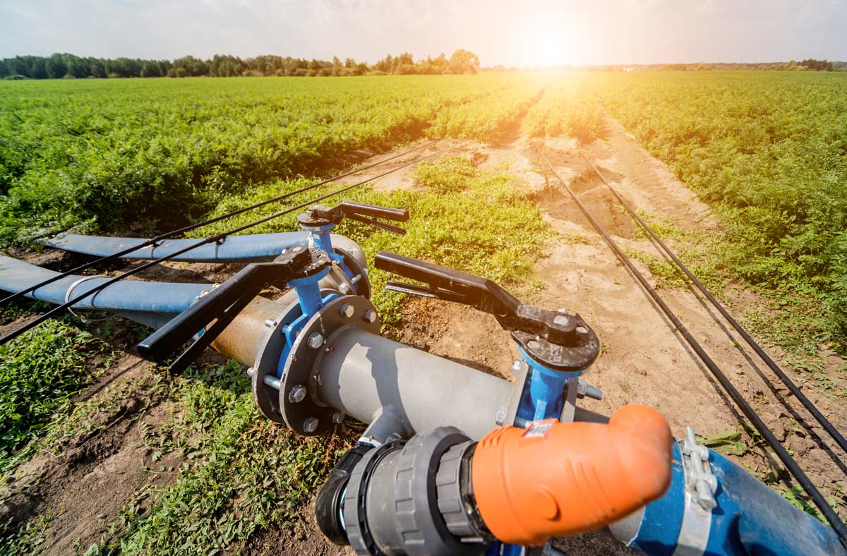 agricultural irrigation piping system