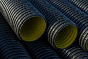 black corrugated plastic pipe on construction site 2024 06 10 22 02 32 utc Coastal Resources Group