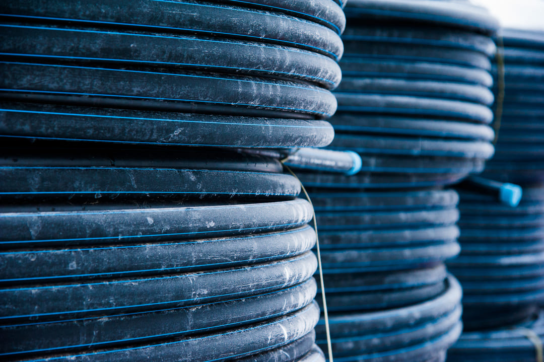 HDPE DR 19 pipes used in mining and aggregate operations