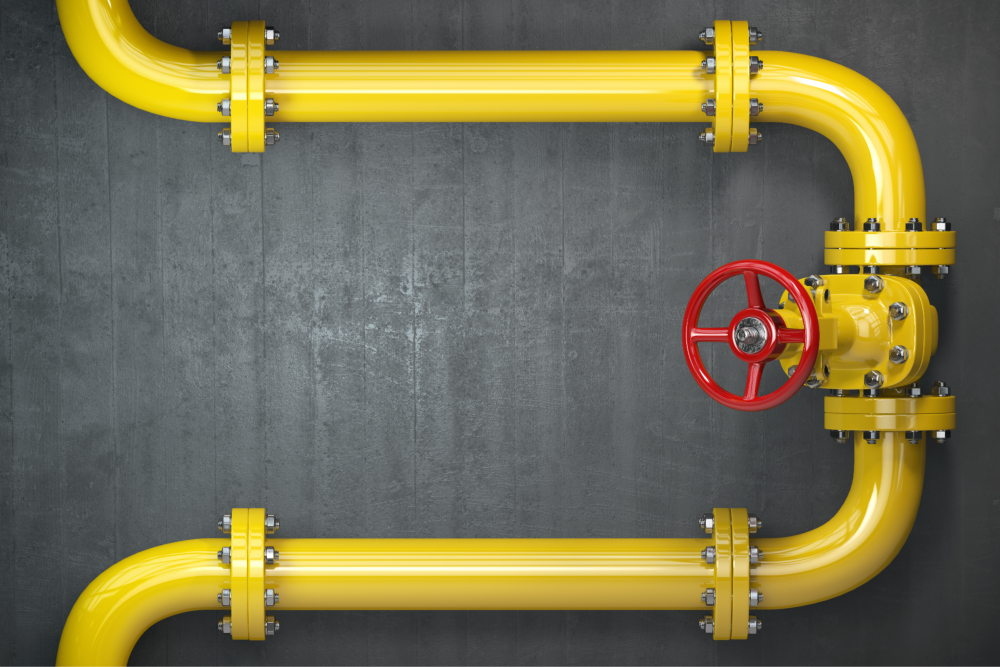 gas pipeline on wall space