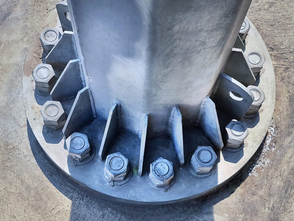 high angle view of column flange fastened by bolts 2024 05 27 01 23 46 utc Coastal Resources Group