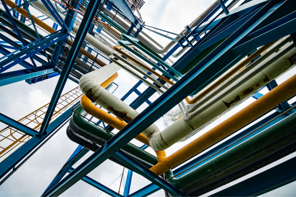 pipeline in oil refinery
