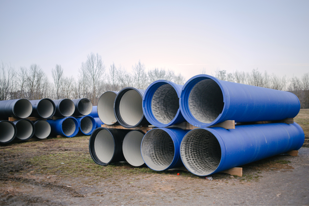 pipes for transporting water and sewerage